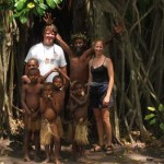 Wendy and Garth with Kastam villagers in Vanuatu
